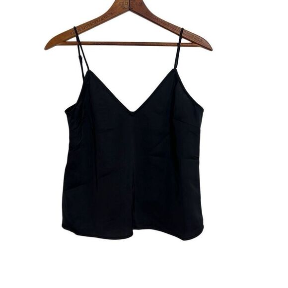 A New Day NWT Adjustable Spaghetti Strap V Neck Blouse Top Black Size XS - Picture 1 of 9